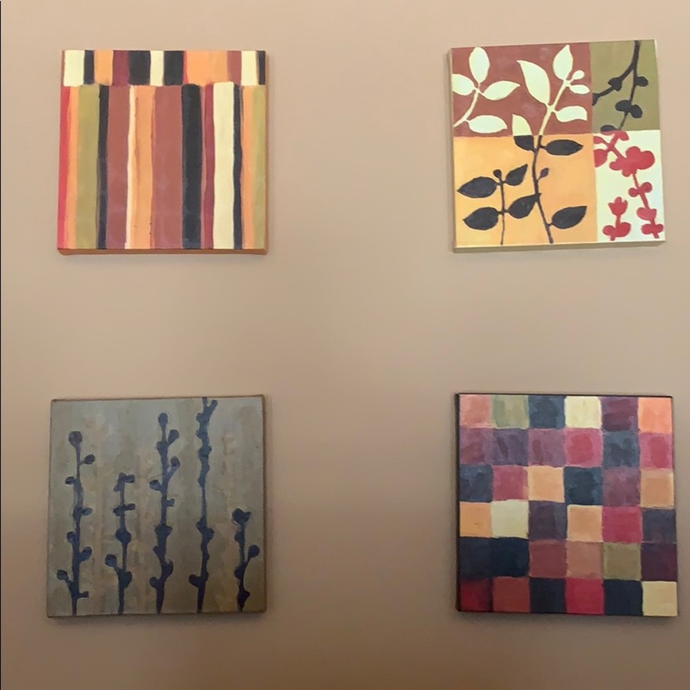 Set 4 canvas paintings